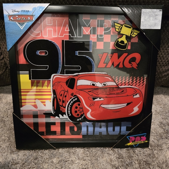 NEW Lightning Mcqueen Wall Sign 12"×12" - Picture 1 of 3